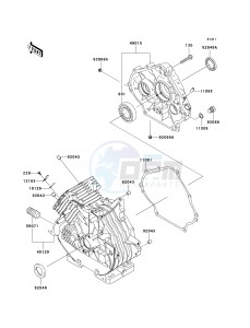 KAF 400 B [MULE 600] (B6F-B9F) B6F drawing CRANKCASE