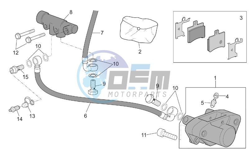 Rear master brake cylinder