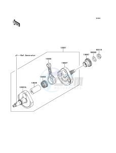 KX250F KX250ZDF EU drawing Crankshaft