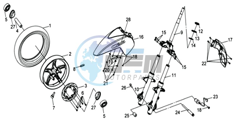 FRONT WHEEL / FRONT FORK