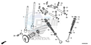 TRX500FM5H Europe Direct - (ED) drawing CAMSHAFT/VALVE