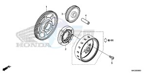 CMX500AH UK - (E) drawing STARTING CLUTCH