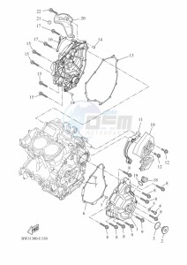 XTZ690 TENERE 700 (BEH3) drawing CRANKCASE COVER 1