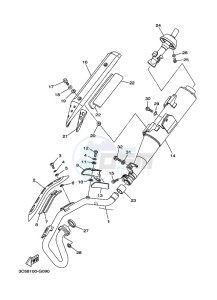 XT250 XT250M (B1UC) drawing EXHAUST