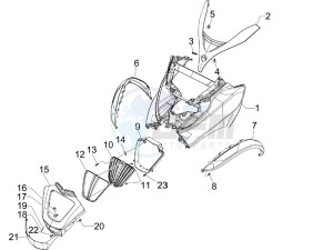 MP3 400 rl Touring drawing Front shield