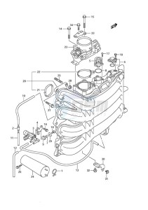 DF 175 drawing Intake Manifold/Throttle Body