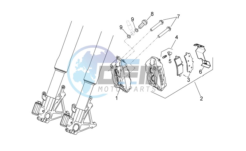 Front brake caliper