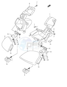 AN400 (E2) Burgman drawing FRONT PANEL BOX (MODEL K4 K5 K6)