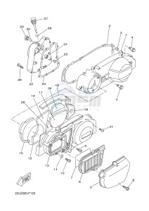 YP250R X-MAX 250 (2DL4 2DL4 2DL4) drawing CRANKCASE COVER 1