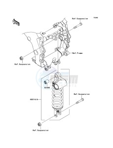 ZZR1400_ABS ZX1400D9F FR GB XX (EU ME A(FRICA) drawing Shock Absorber(s)