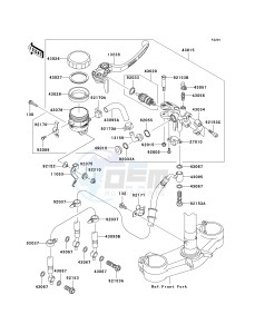 ZX 636 C [NINJA ZX-6R] (C1) C1 drawing FRONT MASTER CYLINDER