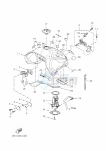 XTZ690D-B TENERE 700 (BEH2) drawing FUEL TANK