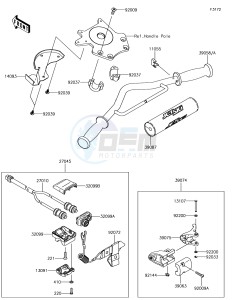 JET SKI SX-R JS1500AJF EU drawing Handlebar