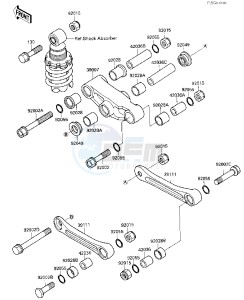 EX 500 A [EX500] (A1-A3) [EX500] drawing REAR SUSPENSION