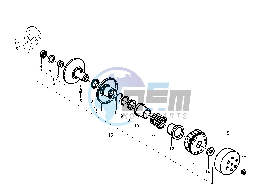 Driven pulley