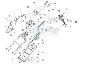 RSV4 1000 RACING FACTORY E4 ABS (NAFTA) drawing Rear body