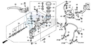 CBR1000RA9 Europe Direct - (ED / ABS MME REP) drawing FR. BRAKE MASTER CYLINDER (CBR1000RA)