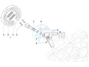 Sprint 50 4T 2V 25 kmh (EMEA) drawing Rear brake - Brake jaw