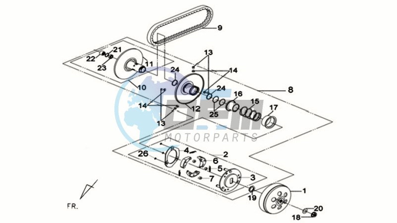 CLUTCH FRONT AND REAR