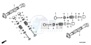 GL18009 SI / AB NAV - (SI / AB NAV) drawing CAMSHAFT/VALVE