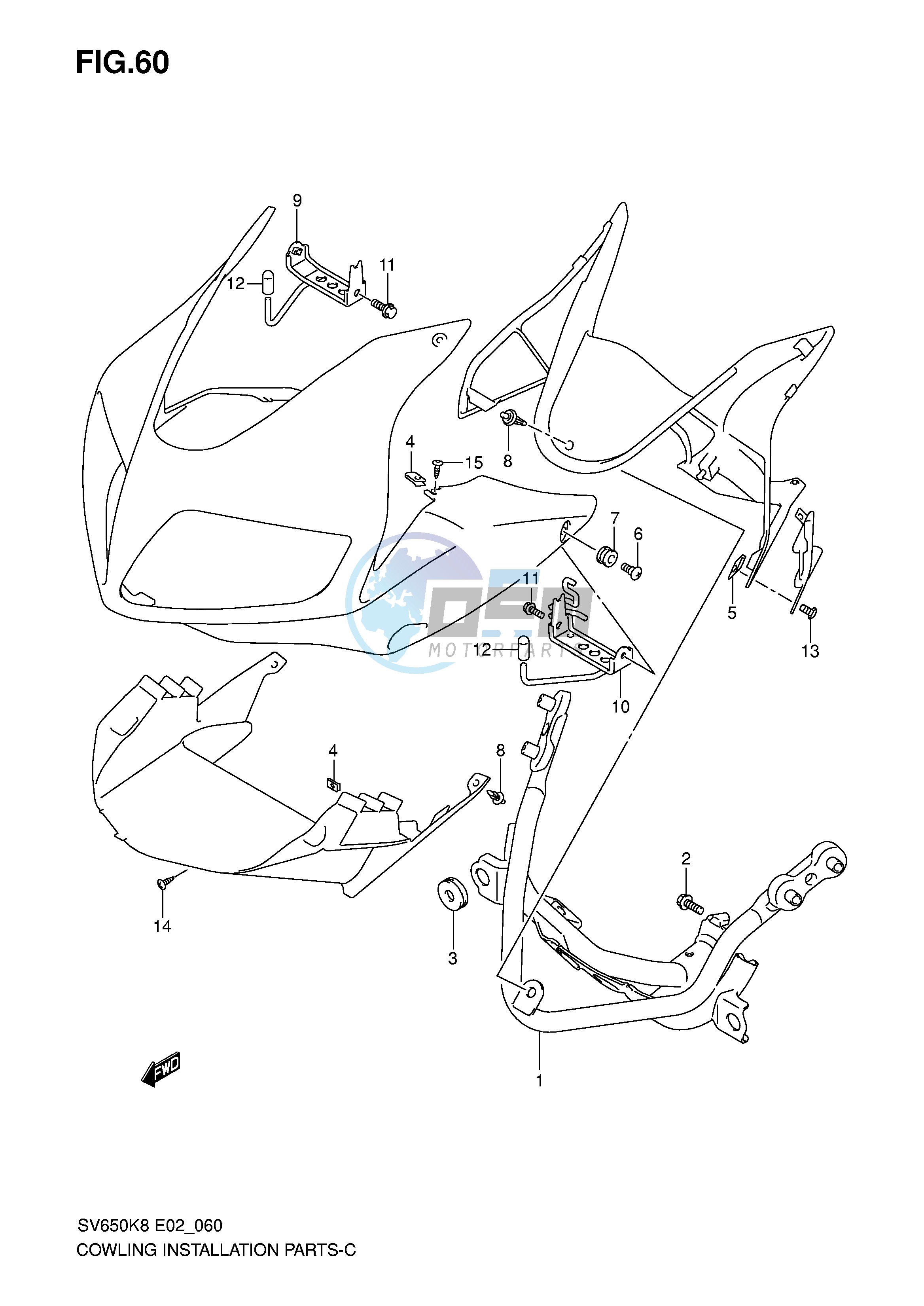 COWLING INSTALLATION PARTS (WITH COWLING)