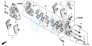 CB1100 UK - (E) drawing FRONT BRAKE CALIPER (CB1100CA/CAD/TA/TAD)