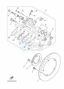 MT-07 MTN690 (BTK7) drawing REAR BRAKE CALIPER