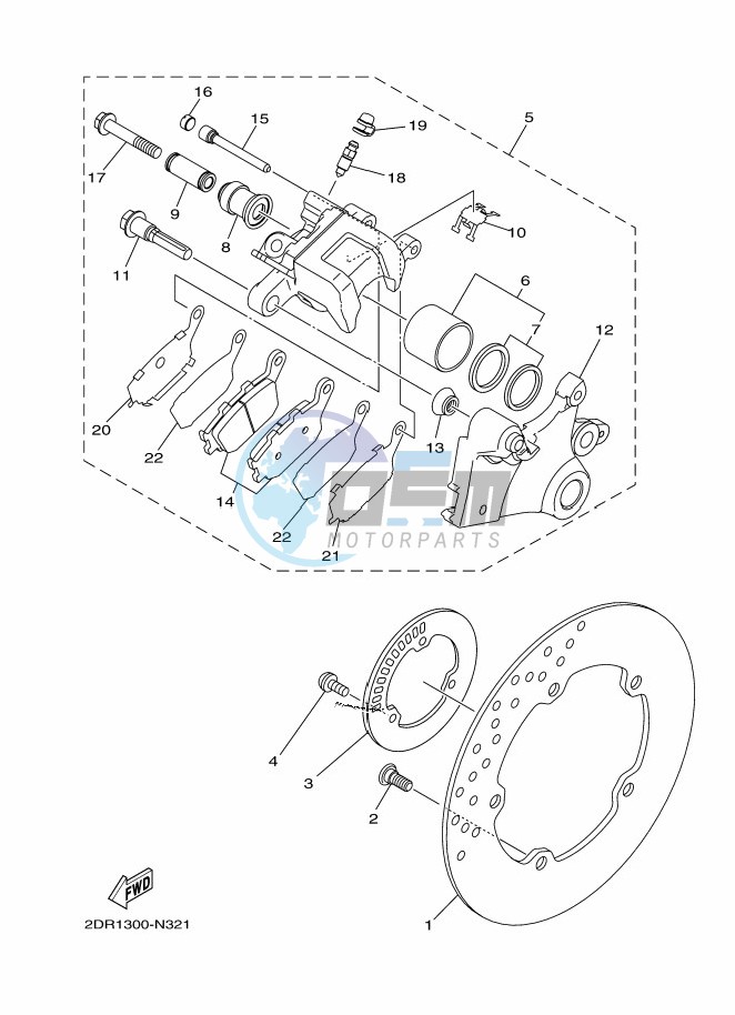 REAR BRAKE CALIPER