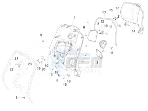 SPRINT 125 4T 3V IGET E2 ABS (APAC) drawing Front glove-box - Knee-guard panel