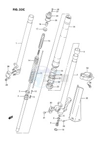 RMX250 (E3) drawing FRONT DAMPER (MODEL N)