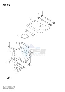 DL650 (E3) V-Strom drawing BATTERY HOLDER