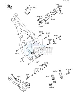 KX 125 F [KX125] (F1) [KX125] drawing FRAME FITTINGS