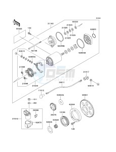 VN 800 B [VULCAN 800 CLASSIC] (B10) B10 drawing STARTER MOTOR