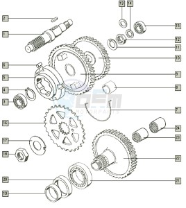 QUADRO_25-45kmh_T-X 50 T-X drawing Countershaft-mainshaft