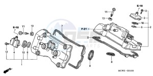 VFR800A9 France - (F / ABS CMF MME) drawing CYLINDER HEAD COVER