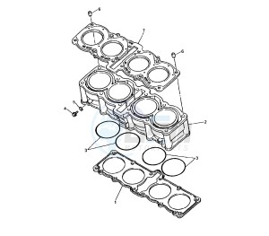 YZF SP 750 drawing CYLINDER