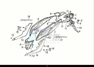 SYMPHONY 50 (XF05W1-IT) (E5) (M1) drawing BODY COVER - TAIL LIGHT