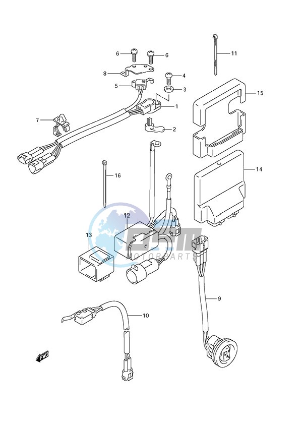 PTT Switch/Engine Control Unit