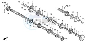 CBR600RR drawing TRANSMISSION