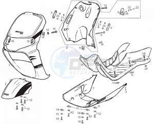 ATLANTIS BULLET - 50 cc VTHAL1AE2 Euro 2 2T AC ESP drawing Front body (Positions)