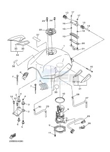 XJ6F ABS 600 DIVERSION F (ABS) (1DG4) drawing FUEL TANK