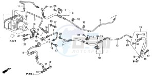 FJS600A SILVER WING drawing REAR BRAKE PIPE (FJS600A3/A4/A5)