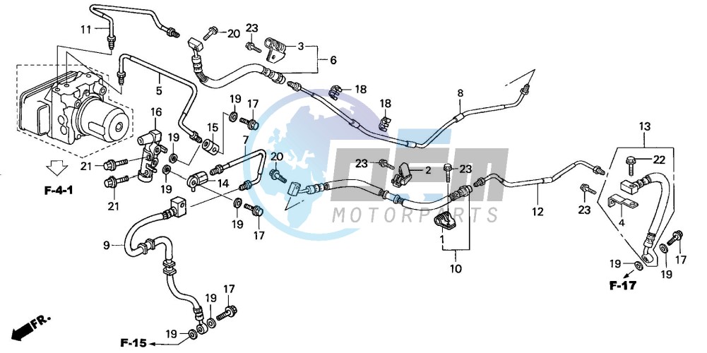 REAR BRAKE PIPE (FJS600A3/A4/A5)