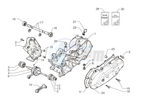 Ark AC 25 Blue-White-Matt Black 50 drawing Crankcase – Crankshaft