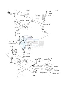 KVF 750 E [BRUTE FORCE 750 4X4I NRA OUTDOORS] (E8F-E9FA) E9F drawing MUFFLER-- S- -