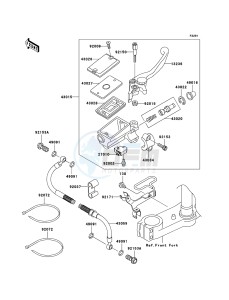 KLE500 KLE500B6F GB XX (EU ME A(FRICA) drawing Front Master Cylinder