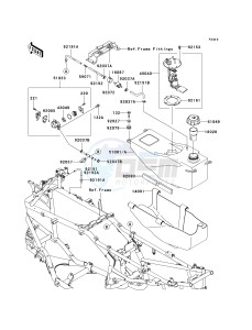 KSV 700 A [KFX 700] (A6F-A9F) A9F drawing FUEL TANK