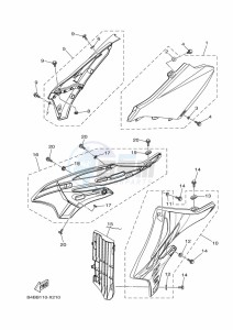 YZ85LW YZ85 (B0GB) drawing SIDE COVER