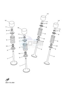 YZ450F (B118 B119 B11A B11B) drawing VALVE