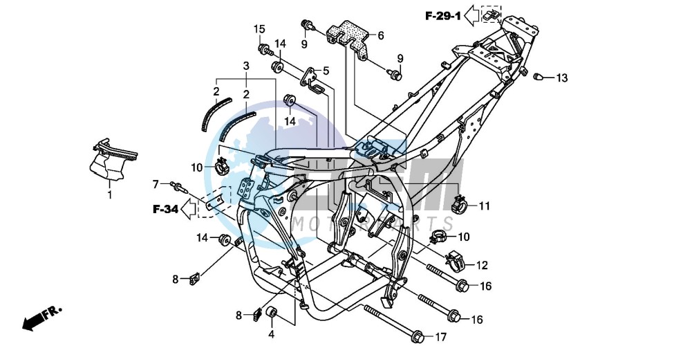 FRAME BODY (XL125V7/8)